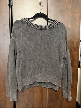 bp Gray Relaxed Crewneck Knit Sweater